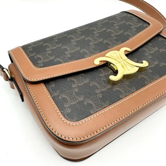 Celine Tan Classique Calfskin Triomphe Bag - Picture 7 of 10